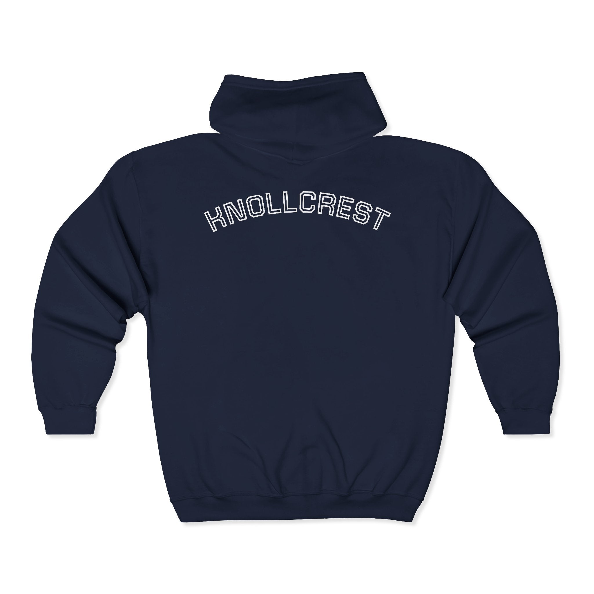 Knollcrest Windmill Zip Hoodie | Vintage Windmill Graphic, Back Arch Text