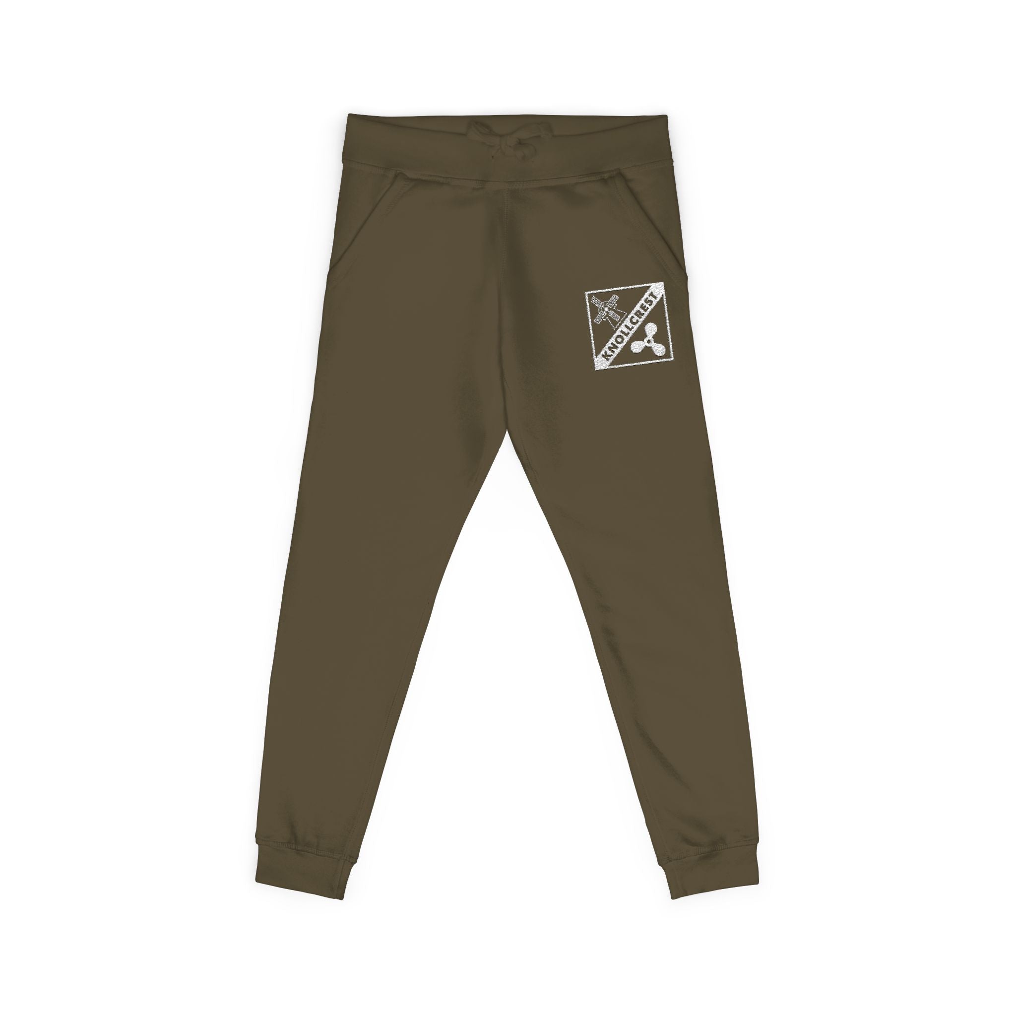 Unisex Fleece Sweatpants (White Embroidery)