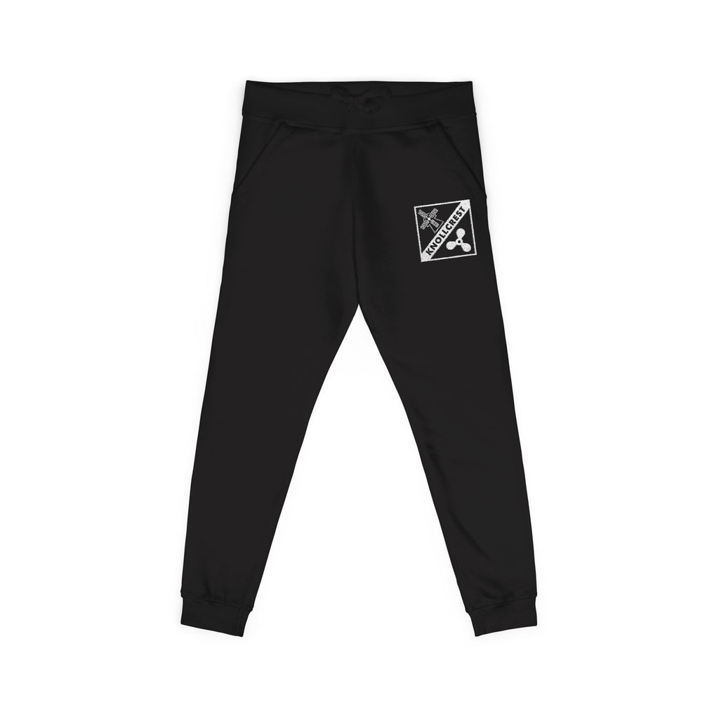 Unisex Fleece Sweatpants (White Embroidery)