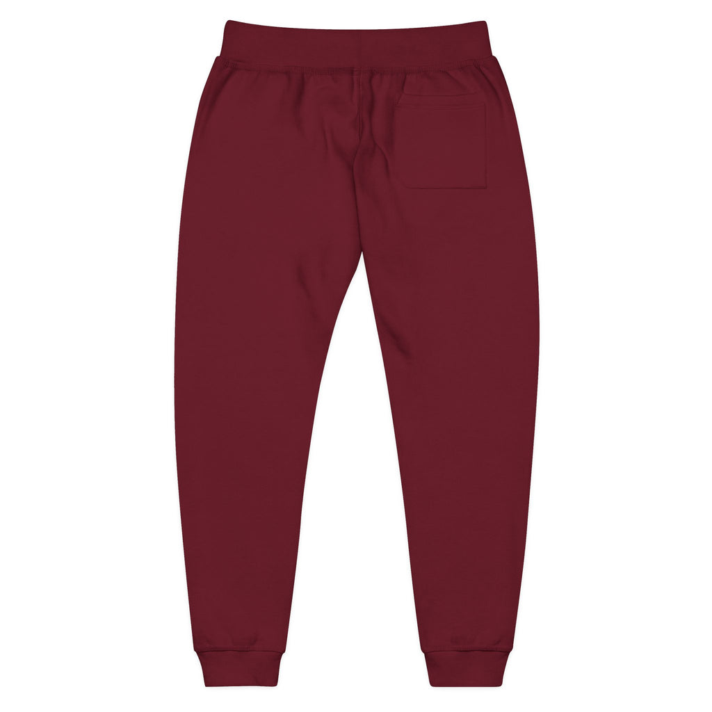 Unisex Fleece Sweatpants (White Embroidery)