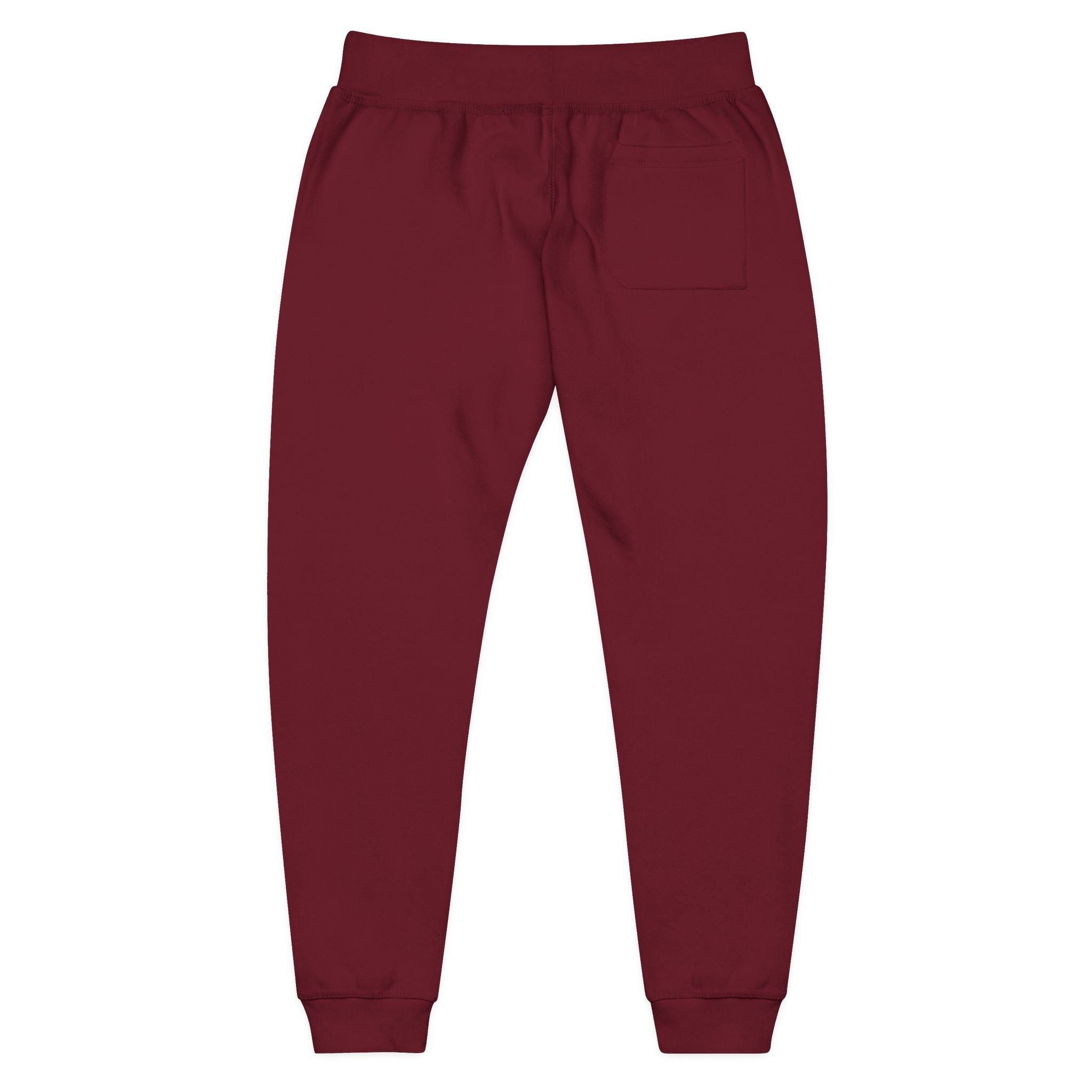 Unisex Fleece Sweatpants (White Embroidery)