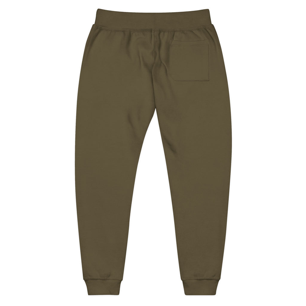 Unisex Fleece Sweatpants (White Embroidery)