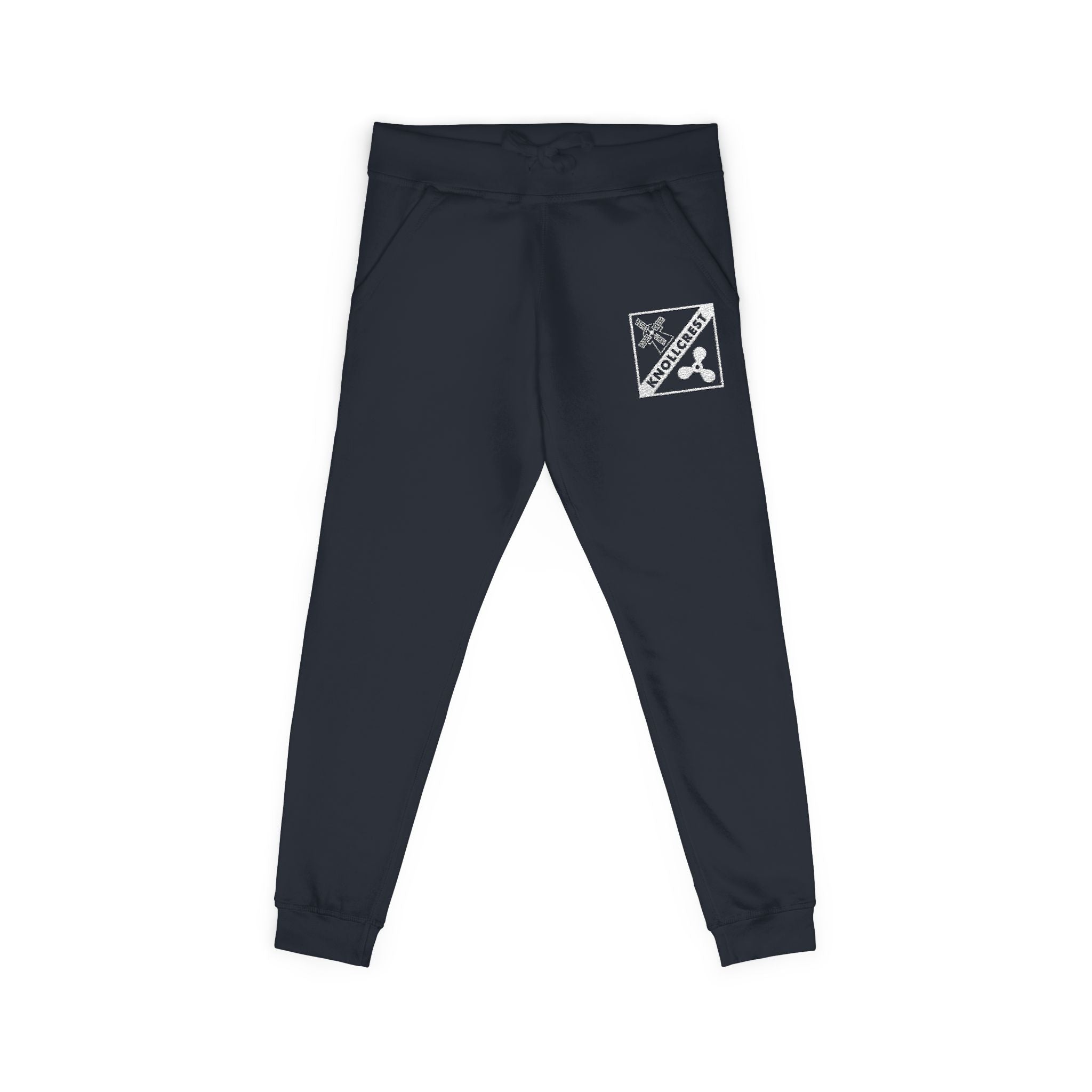 Unisex Fleece Sweatpants (White Embroidery)