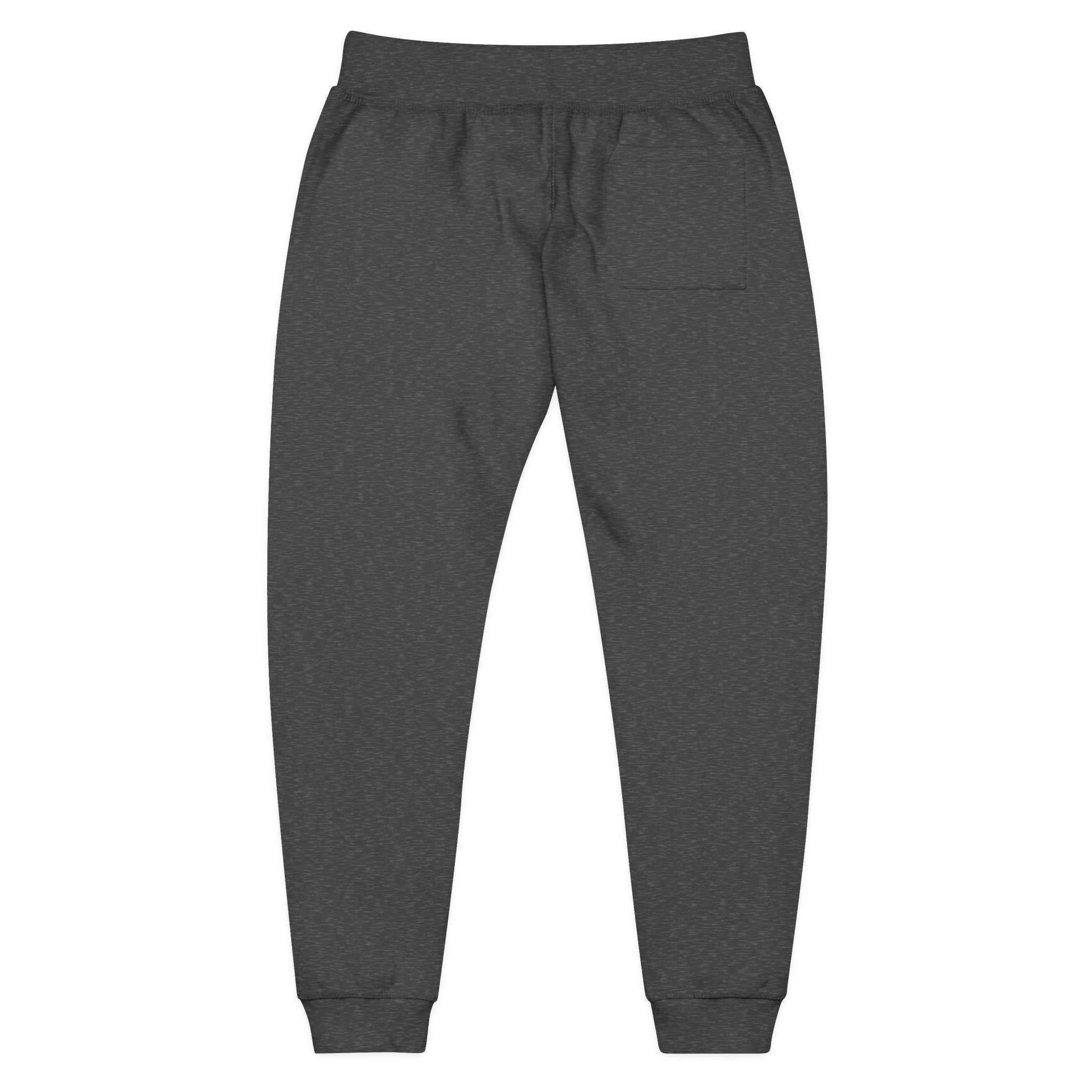 Unisex Fleece Sweatpants (White Embroidery)
