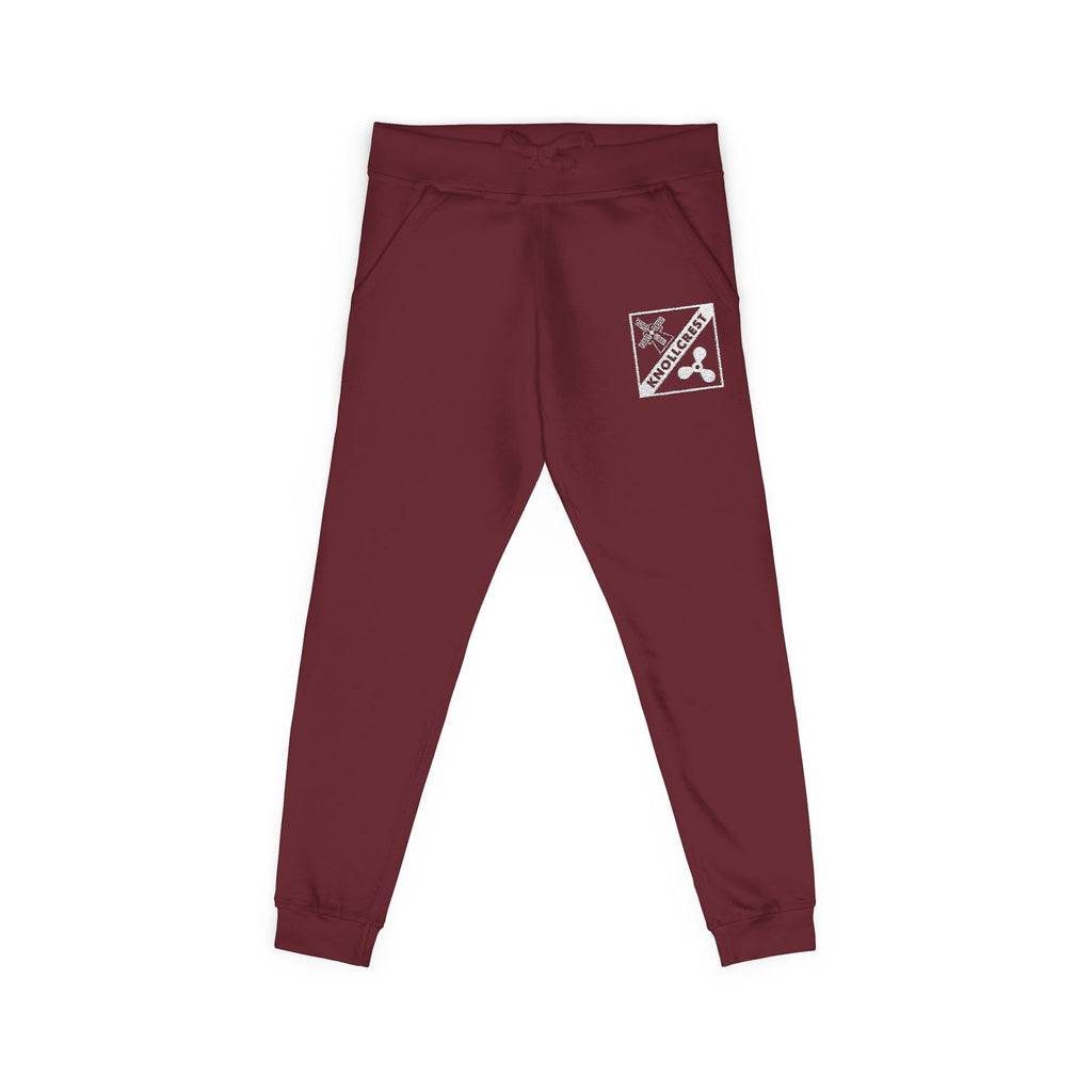 Unisex Fleece Sweatpants (White Embroidery)