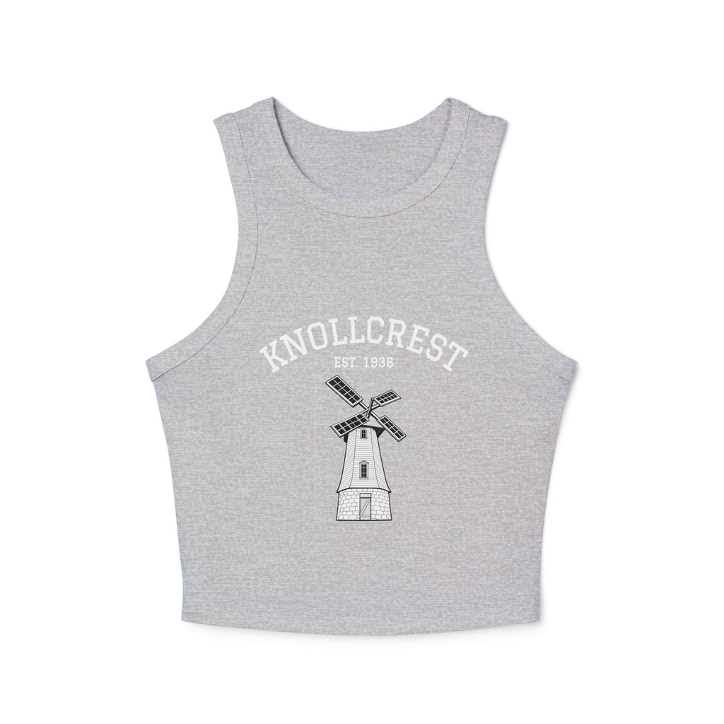 Knollcrest Windmill Racer Tank Top — Vintage Est. 1938 Graphic Crop