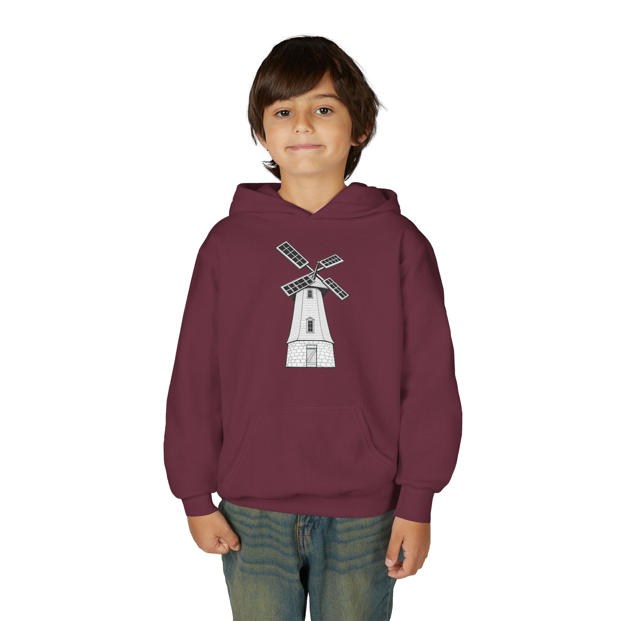 Youth Windmill Hoodie - Knollcrest School Spirit Hooded Sweatshirt