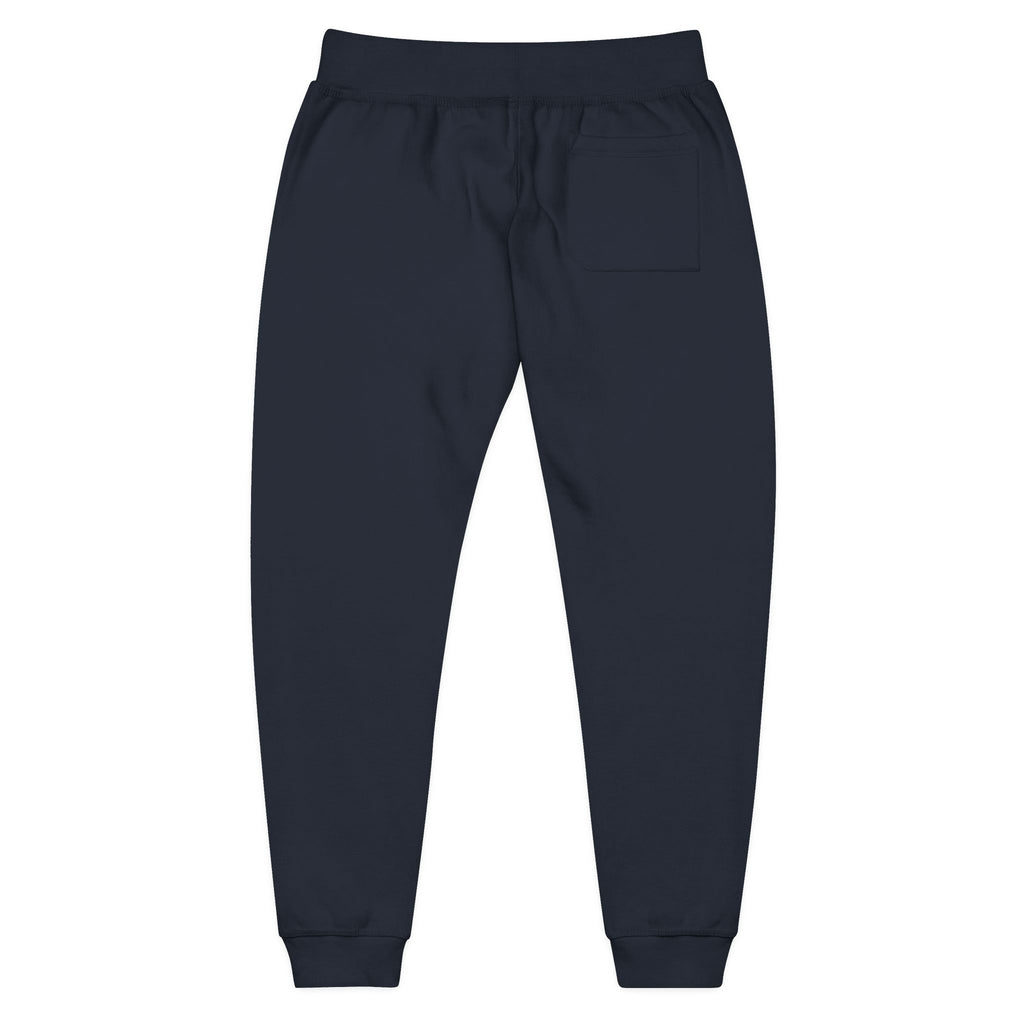 Unisex Fleece Sweatpants (White Embroidery)