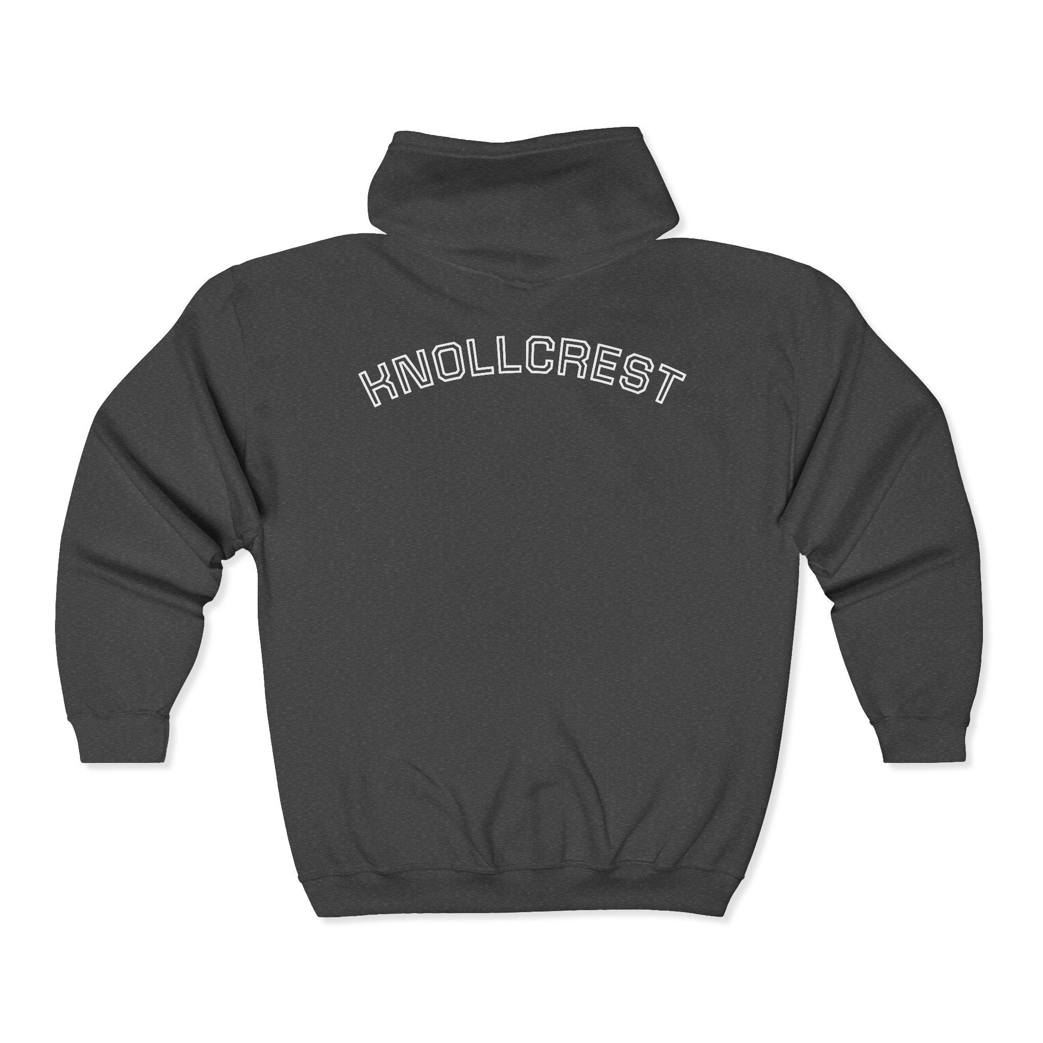 Knollcrest Windmill Zip Hoodie | Vintage Windmill Graphic, Back Arch Text